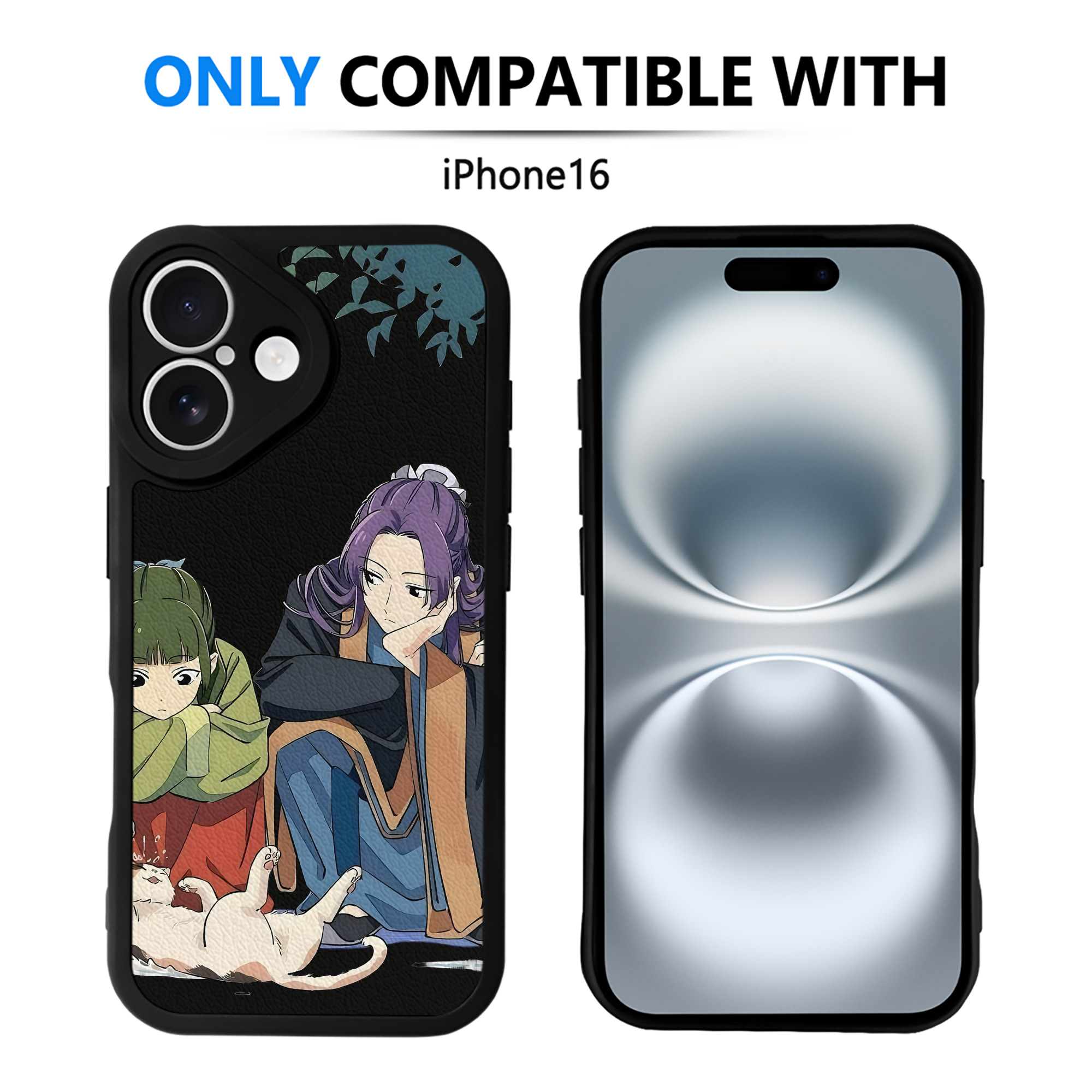 （画像用） 薬屋のひとりごと The Apothecary Diaries 【iPhone 16シリーズ対応】シリコンスマホケース（レザー調） 材質：シリコン